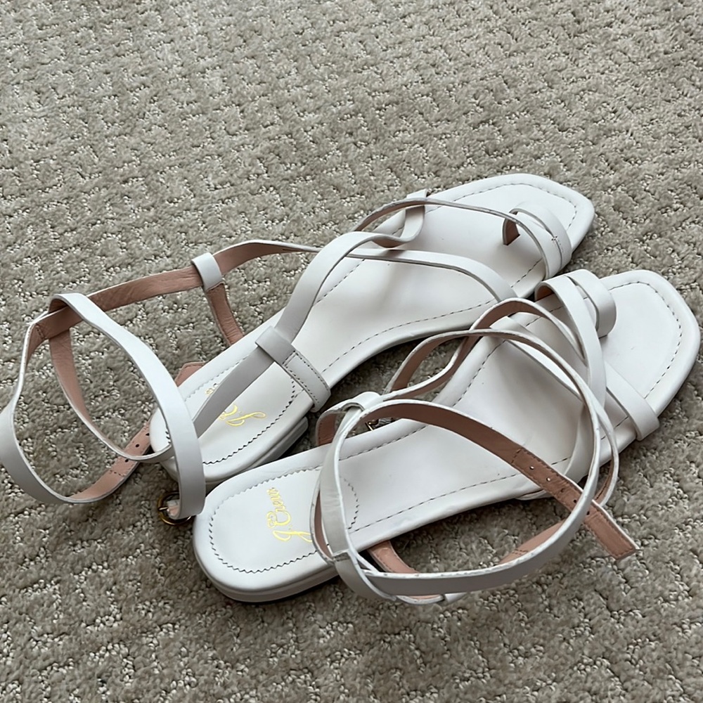J Crew Abbie strappy sandals with toe ring